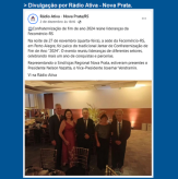 <p>COMPARTILHAMOS - Divulgação por Rádio Ativa - Nova Prata - SINDILOJAS participa de Jantar de Confraternização da Fecomércio-RS.</p>
