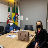 REFORÇANDO PARCERIAS - Reunião com Representante do Senac Bento Gonçalves.