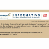 NFORMATIVO - Maio 2023 - Sindilojas Regional Nova Prata.