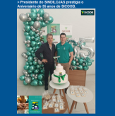 Aniversário de 35 anos de SICOOB, Presidente do SINDILOJAS prestigia.