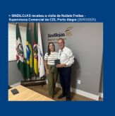 SINDILOJAS recebeu a visita de Nutiele Freitas - Supervisora Comercial da CDL Porto Alegre (20/03/2025).