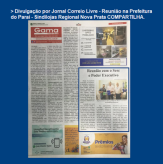 Divulgação por Jornal Correio Livre - Reunião na Prefeitura do Paraí - Sindilojas Regional Nova Prata COMPARTILHA.