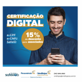 Certificado Digital – 15% de desconto para Associados - Safeweb Segurança da Informação / Sindilojas Regional Nova Prata / Fecomércio-RS.