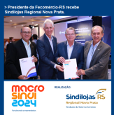 Presidente da Fecomércio-RS recebe Sindilojas Regional Nova Prata.