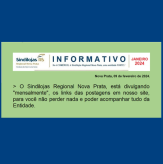 INFORMATIVO - Janeiro 2024 - Sindilojas Regional Nova Prata.