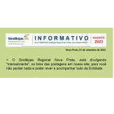 INFORMATIVO - Agosto 2023 - Sindilojas Regional Nova Prata