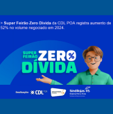 Super Feirão Zero Dívida da CDL POA registra aumento de 52% no volume negociado em 2024.