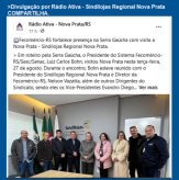 Divulgação por Rádio Ativa - Sindilojas Regional Nova Prata COMPARTILHA - Fecomércio-RS fortalece presença na Serra Gaúcha com visita a Nova Prata.