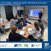 Curso Gratuito - Gerente de Loja 18h - Aula inicial do Curso Senac - Senac Nova Prata.