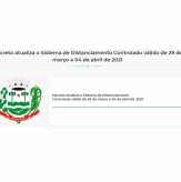 Município de Nova Prata atualiza o Sistema de Distanciamento para ao período de 29 de março à 04 de abril de 2021.