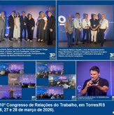 10º Congresso de Relações do Trabalho, em Torres/RS (26, 27 e 28 de março de 2026).