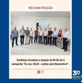SINDILOJAS faz doação de R$ 50 mil para a reconstrução do HSJB de Nova Prata (23/02/2026).