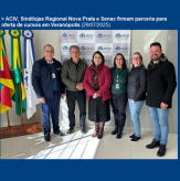 ACIV, Sindilojas Regional Nova Prata e Senac firmam parceria para oferta de cursos em Veranópolis (29/07/2025).