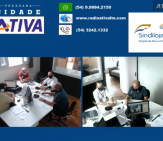 Entrevista na Rádio Ativa FM de Nova Prata – 25 anos do Sindilojas Regional Nova Prata