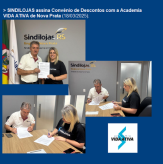 SINDILOJAS assina Convênio de Descontos com a Academia VIDA ATIVA de Nova Prata (18/03/2025).